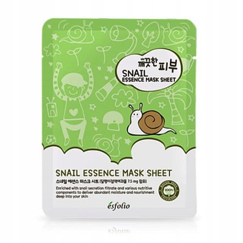 Укрепляющая тканевая маска для лица с эссенцией улитки Esfolio
Укрепляющая тканевая маска для лица с эссенцией улитки Esfolio