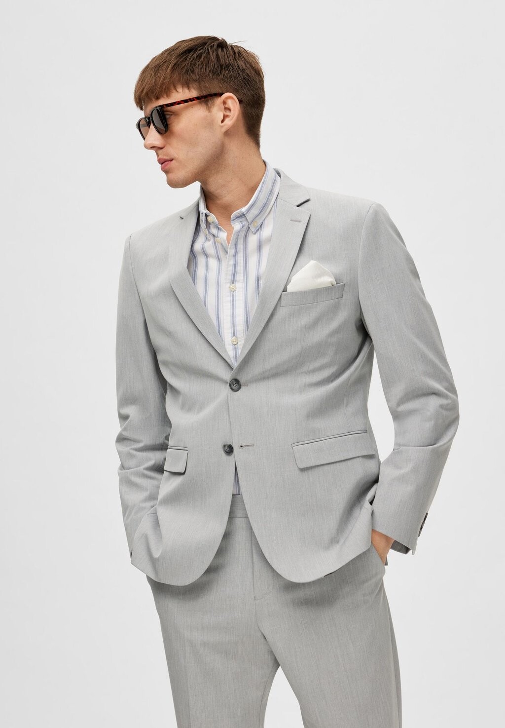 Пиджак-блейзер SLHSLIM-LIAM Selected Homme, серый 
Пиджак-блейзер SLHSLIM-LIAM Selected Homme, серый