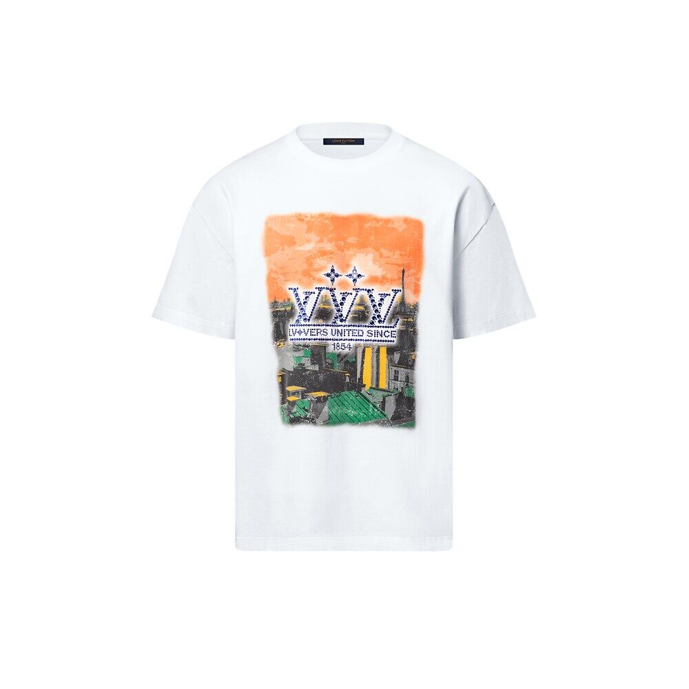 Футболка из хлопка с графическим принтом Louis Vuitton, белый
Футболка из хлопка с графическим принтом Louis Vuitton, белый