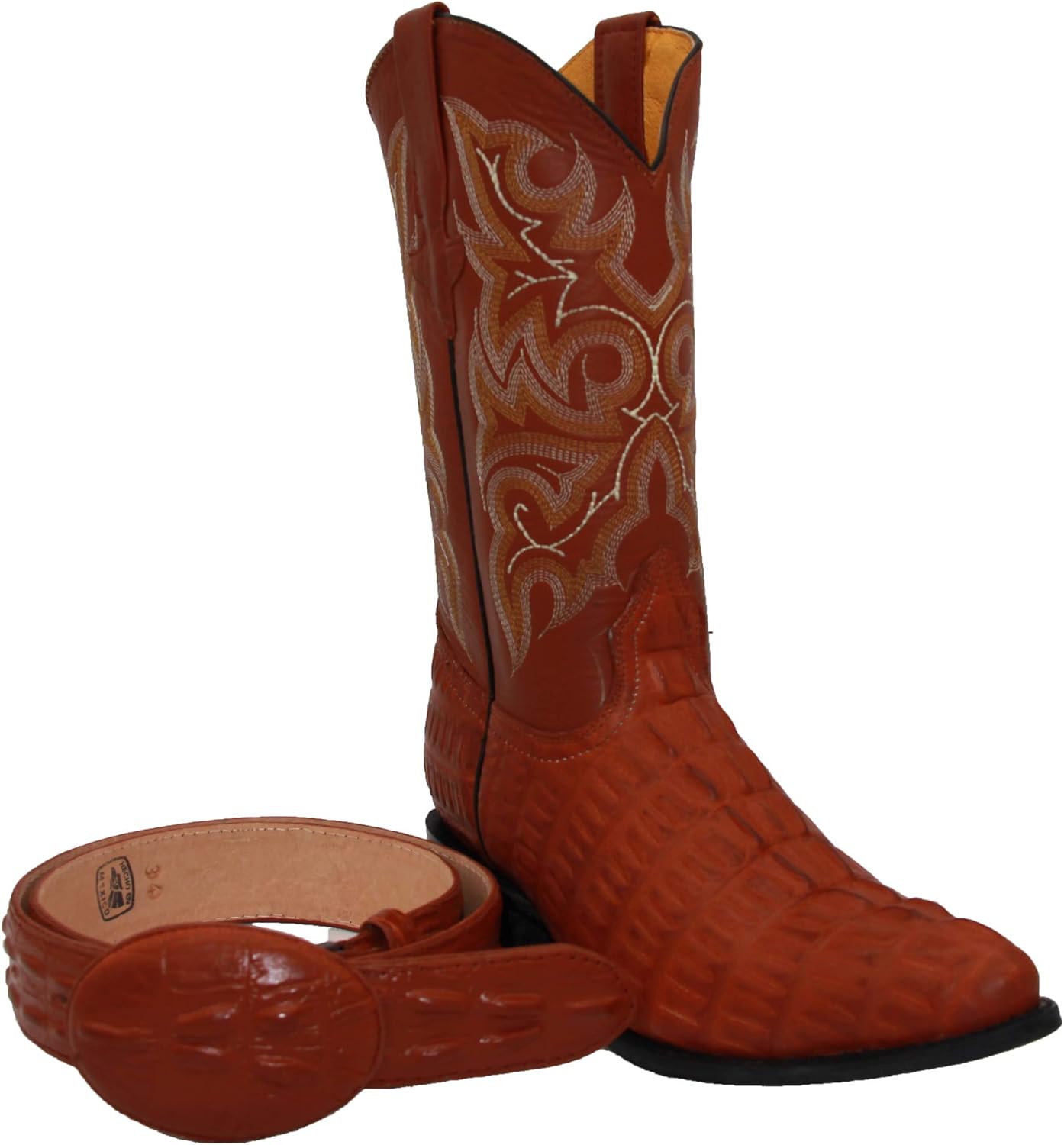 Мужские кожаные ковбойские сапоги в западном стиле с дизайном под крокодила и аллигатора и ремнем The Western Shops, Cognac
Мужские кожаные ковбойские сапоги в западном стиле с дизайном под крокодила и аллигатора и ремнем The Western Shops, Cognac