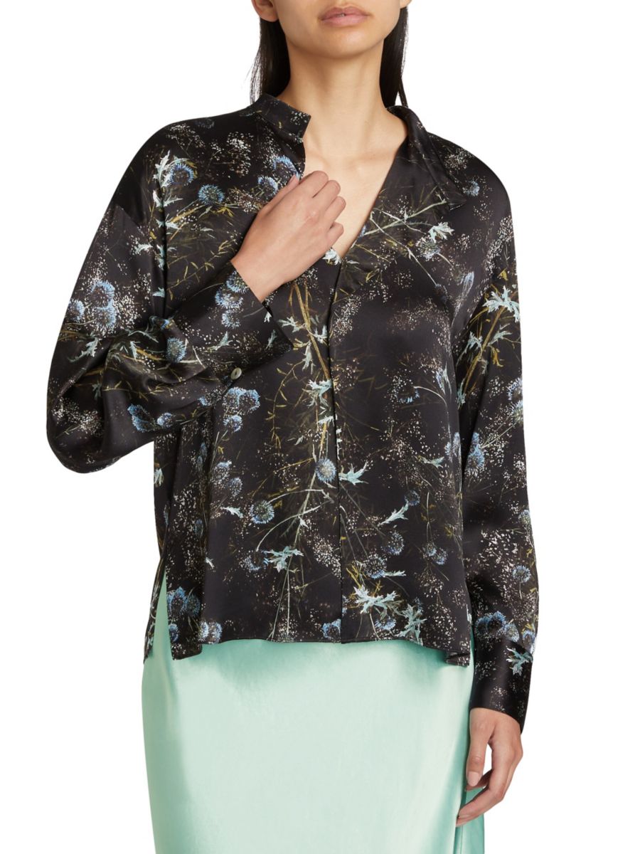 Блузка с драпированным воротником чертополох Vince, цвет Aqua Shadow
Блузка с драпированным воротником чертополох Vince, цвет Aqua Shadow