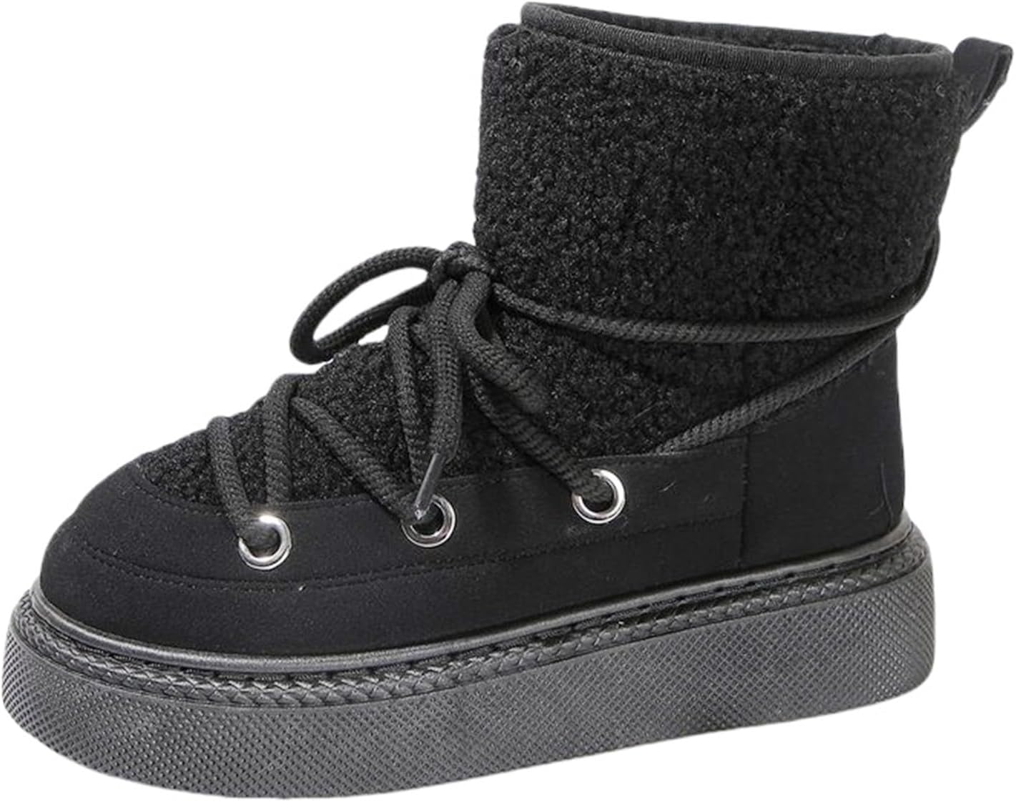 Зимние ботинки для женщин и мужчин на платформе, нескользящие, унисекс, теплые, пушистые, на шнуровке, с круглым носком, толстые, утепленные, удобные, легкие, модные, ботильоны для прогулок на свежем воздухе Generic, черный
Зимние ботинки для женщин и мужчин на платформе, нескользящие, унисекс, теплые, пушистые, на шнуровке, с круглым носком, толстые, утепленные, удобные, легкие, модные, ботильоны для прогулок на свежем воздухе Generic, черный