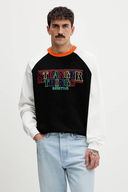 Хлопковая толстовка Stranger Things United Colors Of Benetton, черный
Хлопковая толстовка Stranger Things United Colors Of Benetton, черный