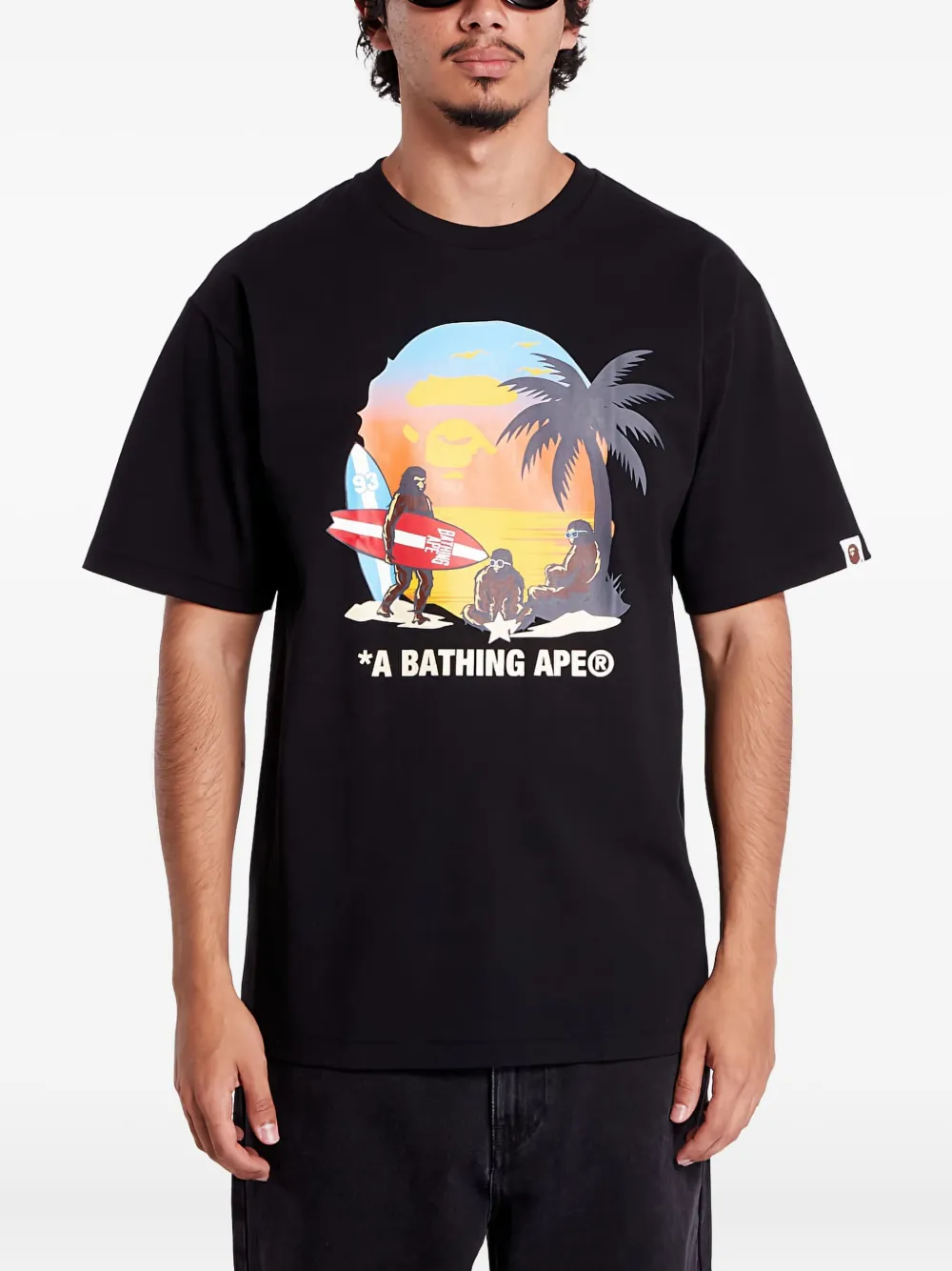 Футболка с плячным принтом A Bathing Ape, черный
Футболка с плячным принтом A Bathing Ape, черный
