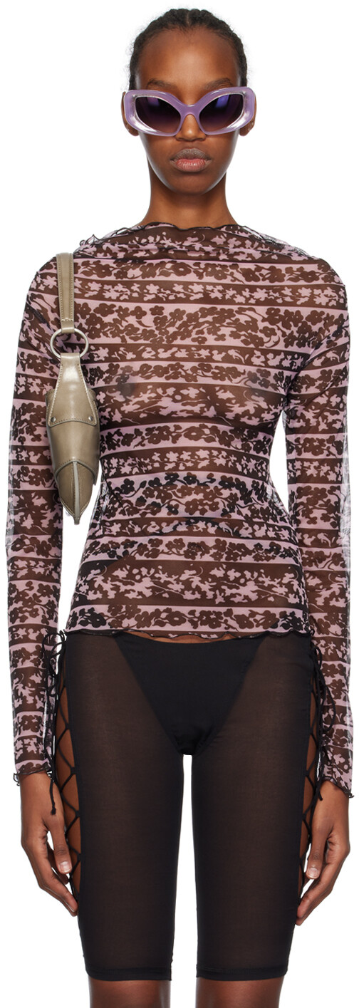 Розово-черная блузка с ключицами Knwls
Розово-черная блузка с ключицами Knwls