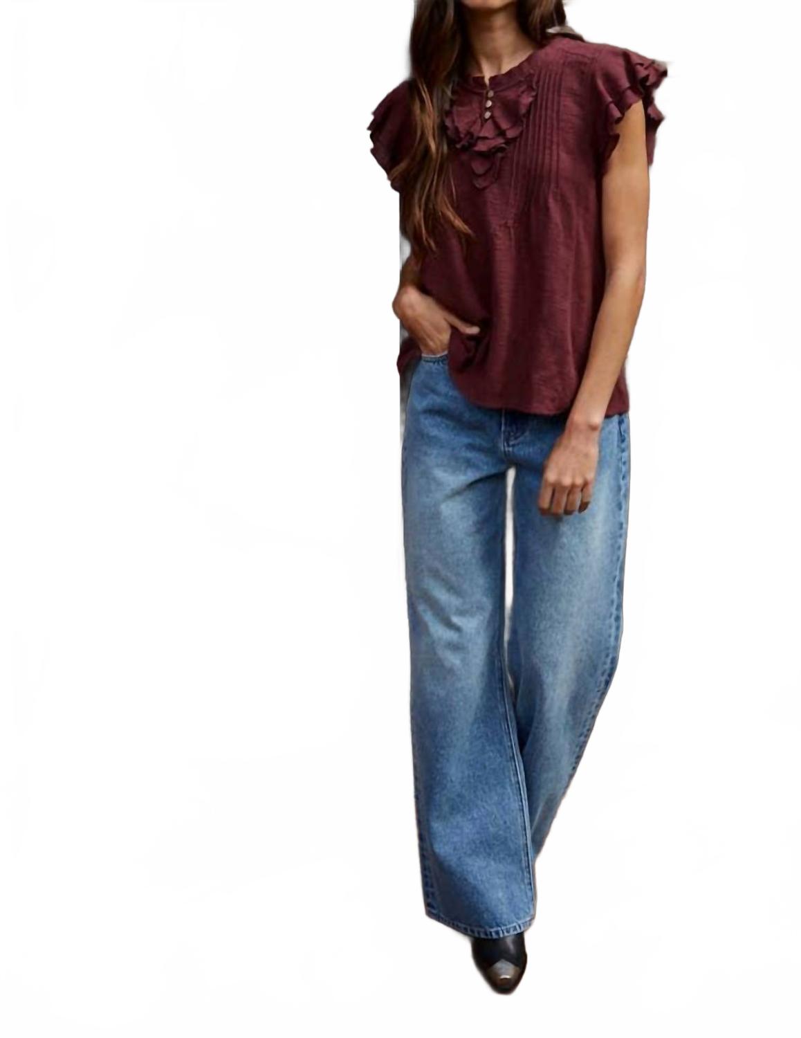 By Together Топ с коротким рукавом Sadie, цвет винный
By Together Топ с коротким рукавом Sadie, цвет винный