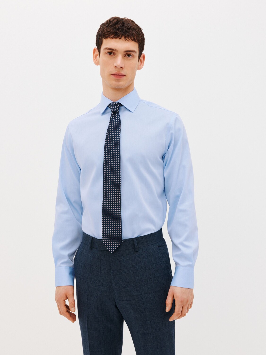 Рубашка строгого кроя из твила без железа John Lewis, синяя
Рубашка строгого кроя из твила без железа John Lewis, синяя