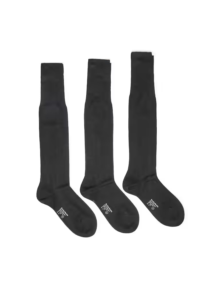 Комплект из 3 однотонных носков до колена Filo Scozia, хлопок Sorley, черный
Комплект из 3 однотонных носков до колена Filo Scozia, хлопок Sorley, черный