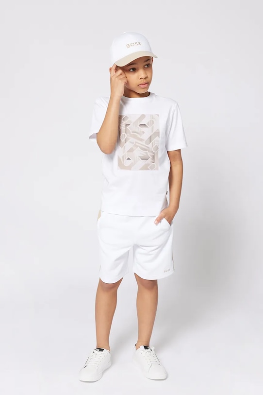 Детская хлопковая футболка Boss, белый
Детская хлопковая футболка Boss, белый