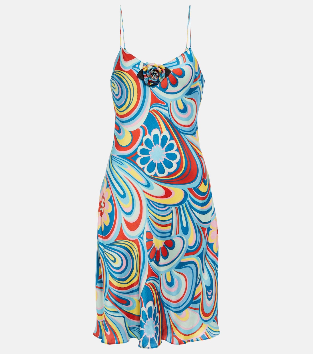 Платье-комбинация из атласа с принтом Rodarte, Aqua Multicolor
Платье-комбинация из атласа с принтом Rodarte, Aqua Multicolor