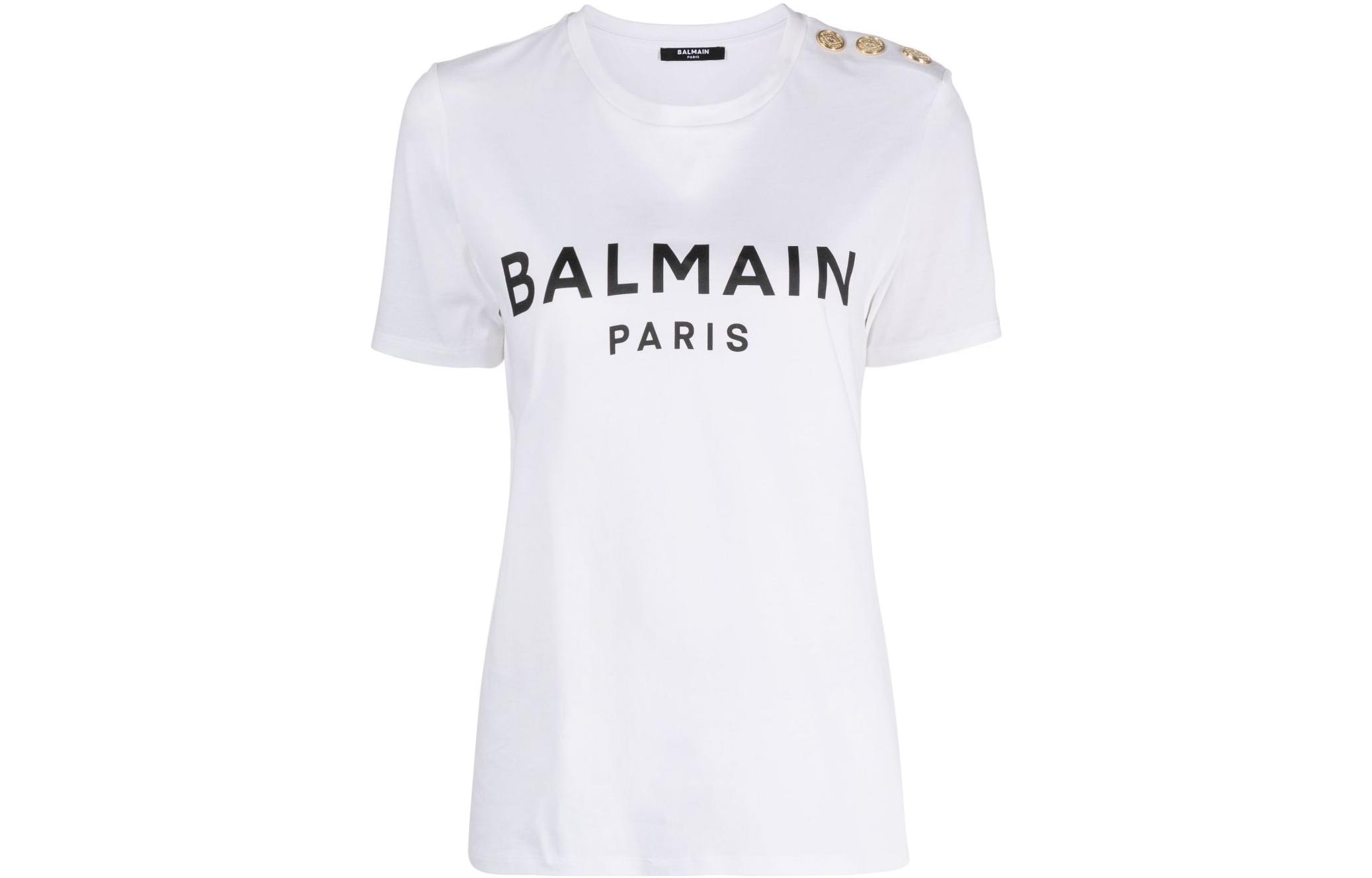 Футболка из хлопка с логотипом BALMAIN, белый
Футболка из хлопка с логотипом BALMAIN, белый