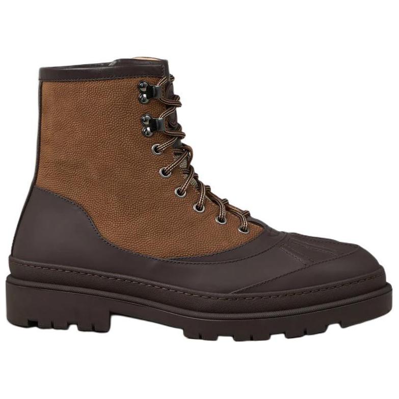 Ботинки утиные с панелями Brunello Cucinelli, умбра 
Ботинки утиные с панелями Brunello Cucinelli, умбра