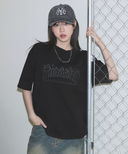 Футболка с коротким рукавом, унисекс, бренд THRASHER x MSG, коллекция Special Edition Box Silhouette, принт логотипа в стиле пэчворк, черный цвет
Футболка с коротким рукавом, унисекс, бренд THRASHER x MSG, коллекция Special Edition Box Silhouette, принт логотипа в стиле пэчворк, черный цвет