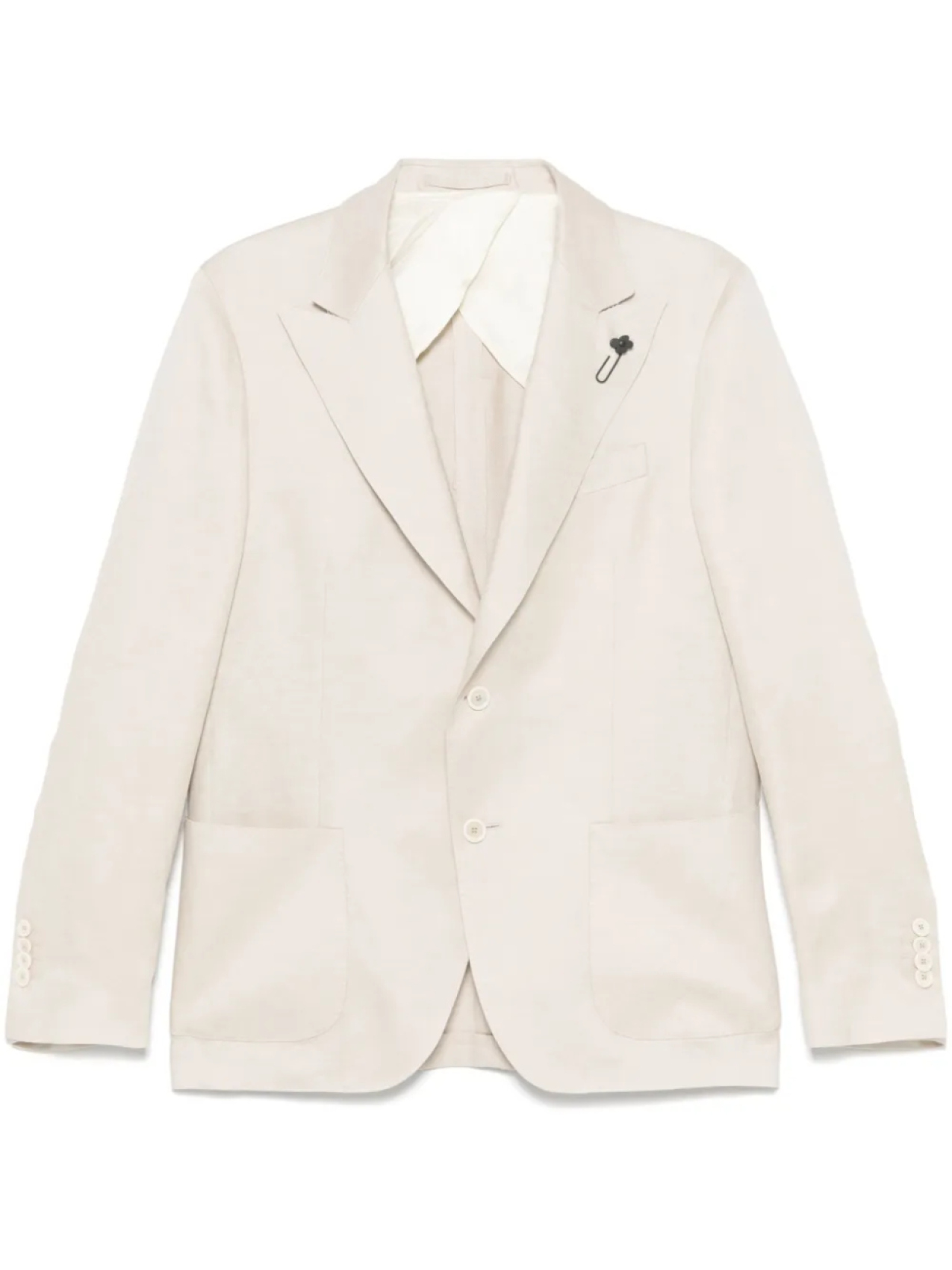 Блейзер с брошью Lardini, нейтральный
Блейзер с брошью Lardini, нейтральный