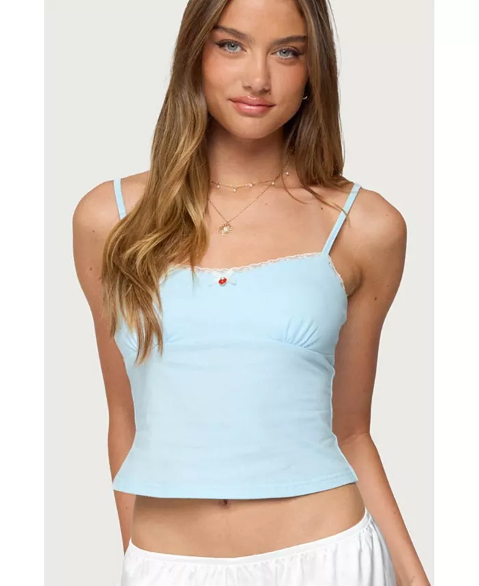 Женская майка Jovana с кружевной отделкой Edikted, синий
Женская майка Jovana с кружевной отделкой Edikted, синий