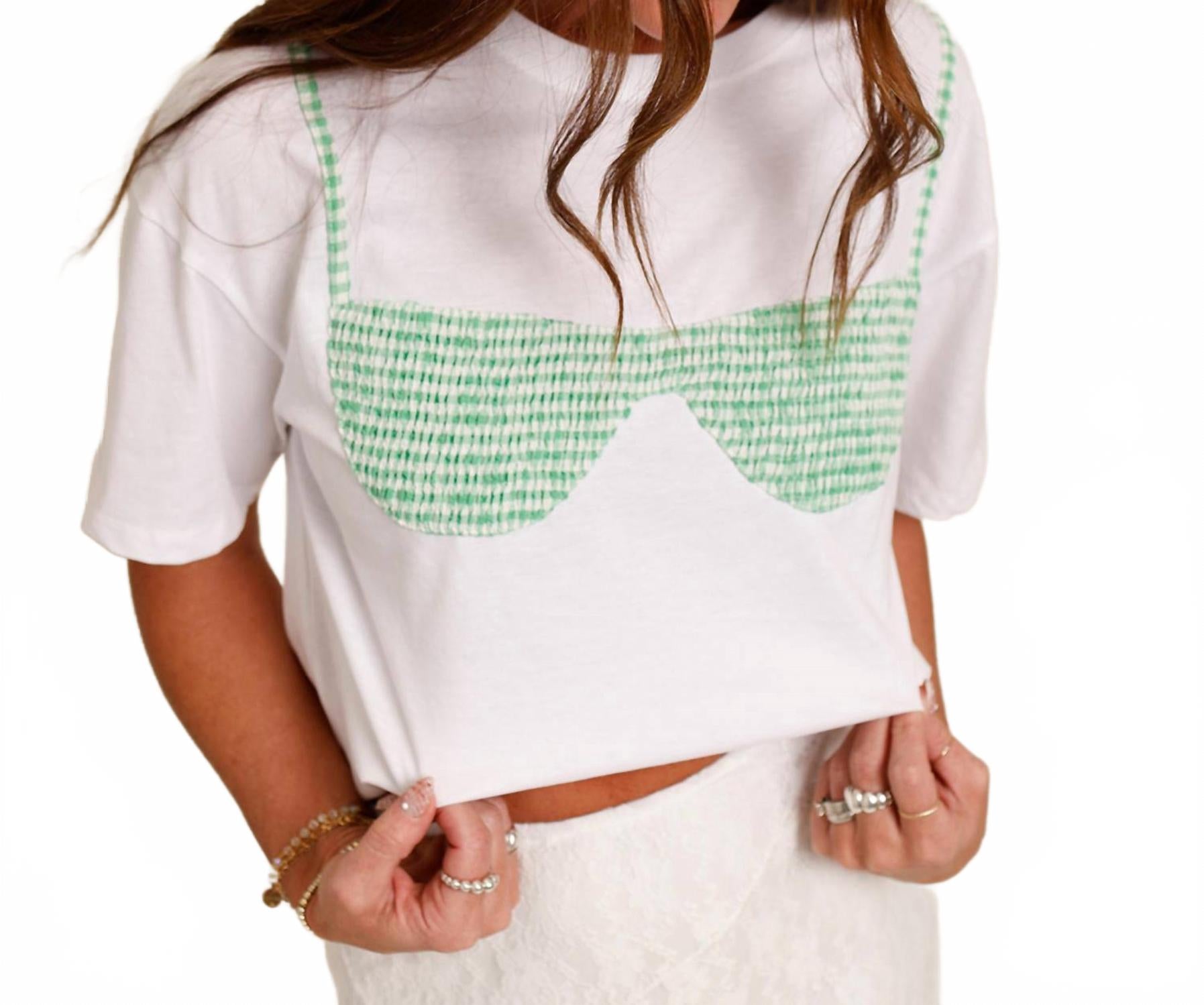 Белая сборчатая бикини-топ-рубашка Bondi с графическим принтом Jacquie The Label
Белая сборчатая бикини-топ-рубашка Bondi с графическим принтом Jacquie The Label