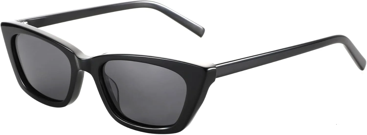 Женские солнцезащитные очки ZENOTTIC с поляризацией: ретро-очки в форме «кошачьих глаз» с узкой оправой и защитой от УФ-излучения UV400, C01 Black Frame Grey Lens
Женские солнцезащитные очки ZENOTTIC с поляризацией: ретро-очки в форме «кошачьих глаз» с узкой оправой и защитой от УФ-излучения UV400, C01 Black Frame Grey Lens