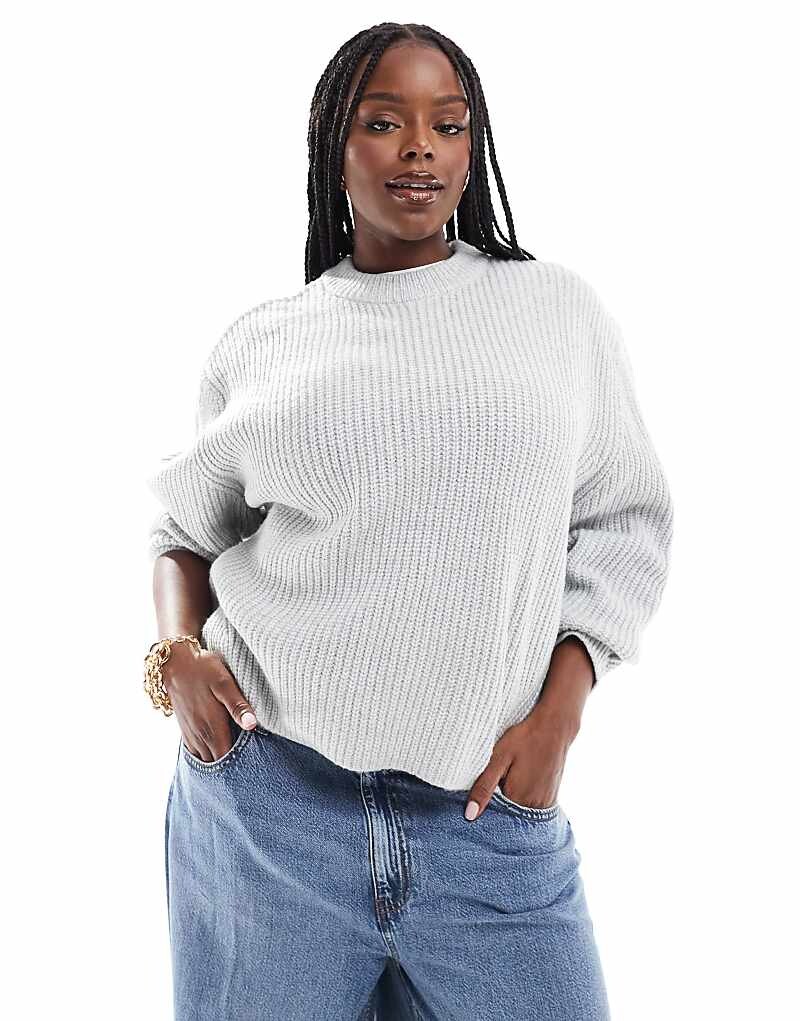 ASOS DESIGN Curve – Светло-серый джемпер объемной вязки в рубчик с круглым вырезом
ASOS DESIGN Curve – Светло-серый джемпер объемной вязки в рубчик с круглым вырезом