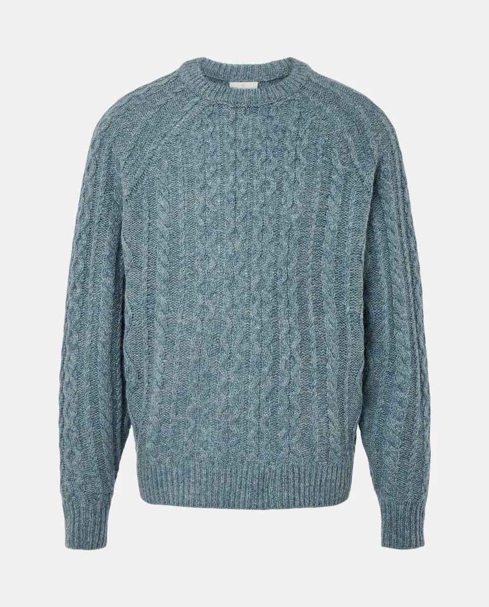 Мужской джемпер с круглым вырезом Aran Shetland Emidio Tucci, синий
Мужской джемпер с круглым вырезом Aran Shetland Emidio Tucci, синий