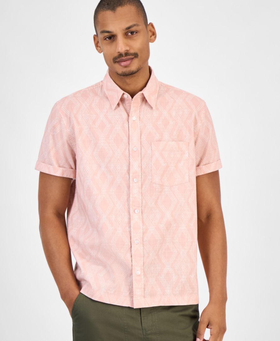 Мужская рубашка с коротким рукавом и принтом Sun + Stone, Cotton Candy
Мужская рубашка с коротким рукавом и принтом Sun + Stone, Cotton Candy