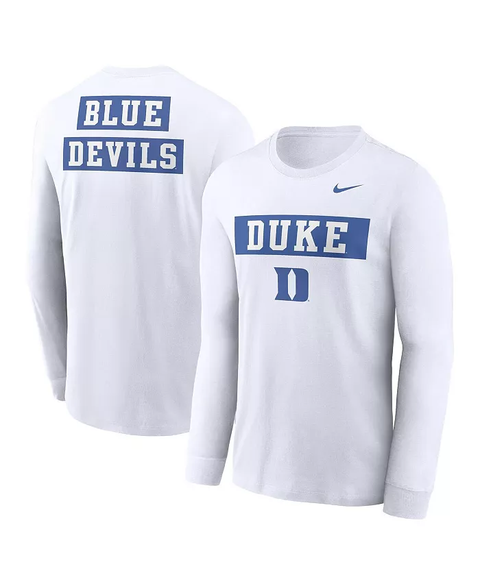 Мужская белая футболка с длинным рукавом Duke Blue Devils Two-Hit Classic Location Nike
Мужская белая футболка с длинным рукавом Duke Blue Devils Two-Hit Classic Location Nike