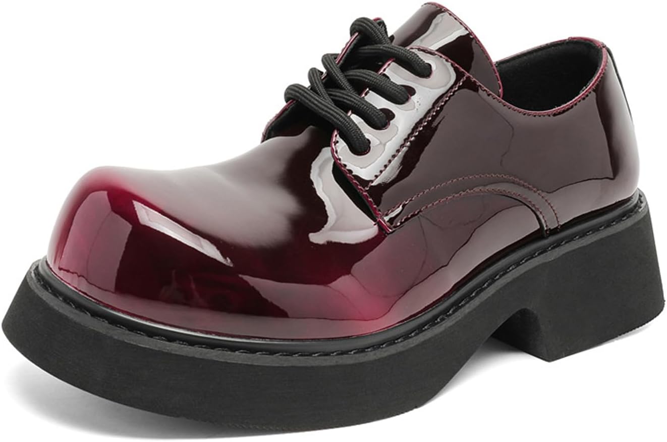 Мужские дерби из лакированной кожи с градиентом, большой круглый носок, модная шнуровка, массивный каблук, платформа, увеличивающая рост, туфли оксфорды для вечеринок, свадеб и повседневной носки Uzujbaa, фиолетовый
Мужские дерби из лакированной кожи с градиентом, большой круглый носок, модная шнуровка, массивный каблук, платформа, увеличивающая рост, туфли оксфорды для вечеринок, свадеб и повседневной носки Uzujbaa, фиолетовый