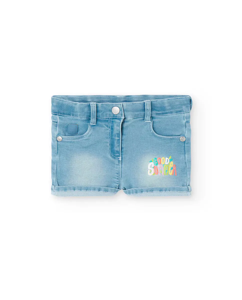 Джинсовые шорты для девочек с вышитыми деталями Boboli, синий
Джинсовые шорты для девочек с вышитыми деталями Boboli, синий