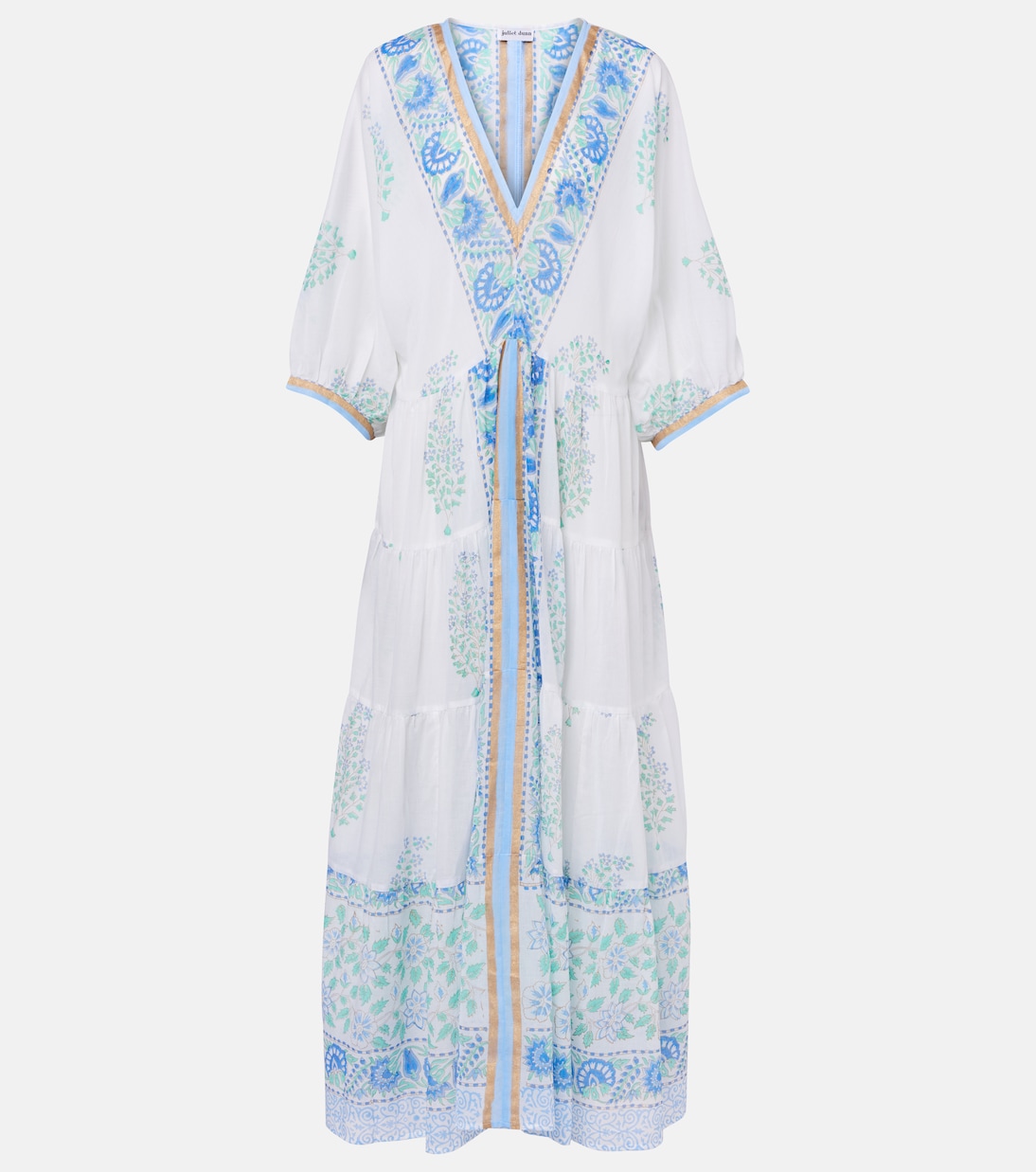 Макси-платье из хлопка с узором пейсли Juliet Dunn, White/Periwinkle
Макси-платье из хлопка с узором пейсли Juliet Dunn, White/Periwinkle