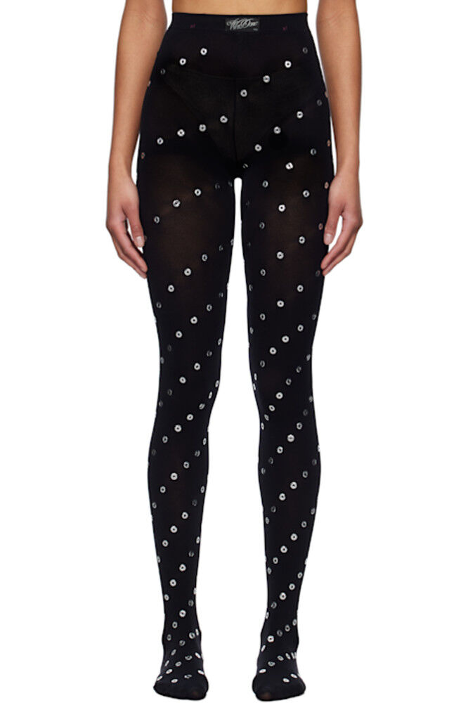 Черные колготки с люверсами Леггинсы We11done
Черные колготки с люверсами Леггинсы We11done