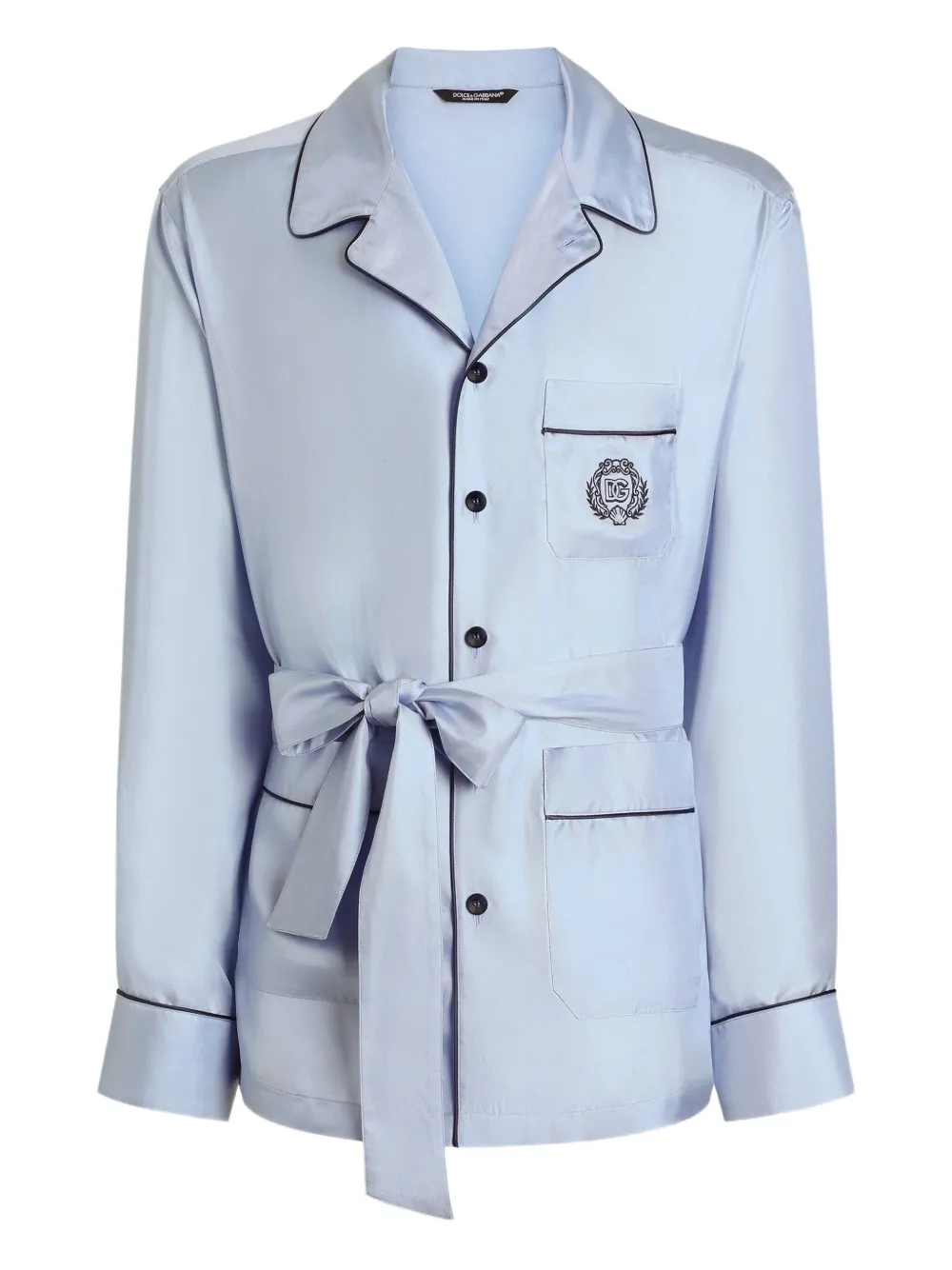 Рубашка с нагрудным карманом и поясом DOLCE & GABBANA, синий
Рубашка с нагрудным карманом и поясом DOLCE & GABBANA, синий