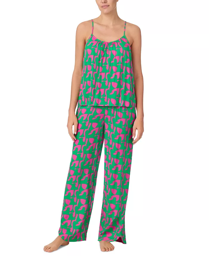 Женский комплект пижамы: топ-камизоль и брюки Sanctuary, зеленый
Женский комплект пижамы: топ-камизоль и брюки Sanctuary, зеленый