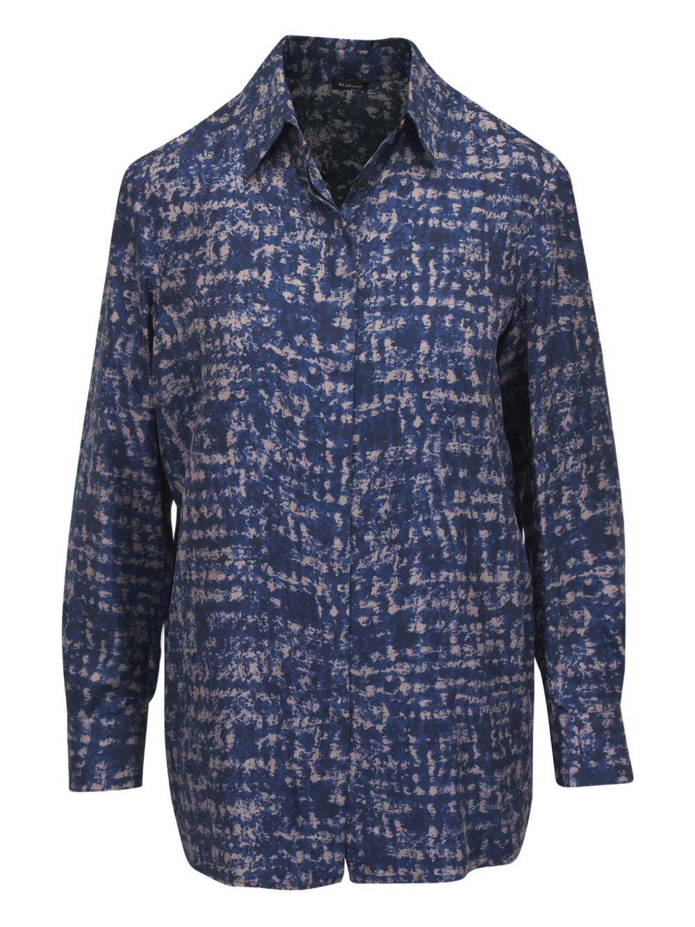 Рубашка с абстрактным принтом Kiton, синий
Рубашка с абстрактным принтом Kiton, синий