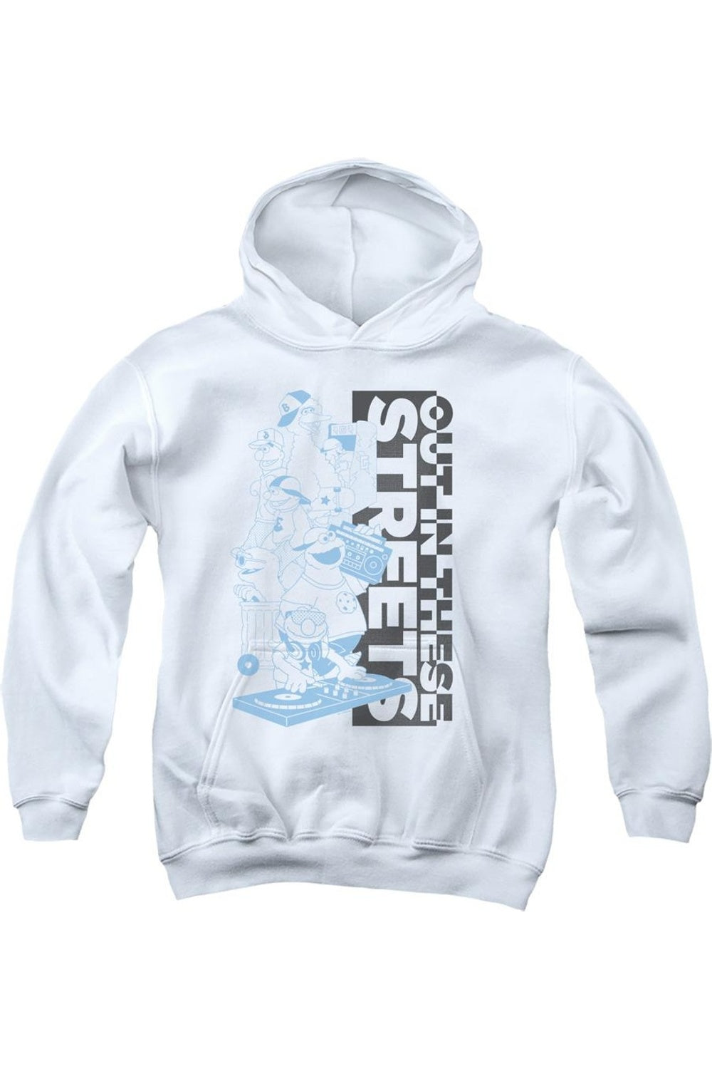 Sesame Street Уличный молодежный худи с капюшоном Gildan, белый
Sesame Street Уличный молодежный худи с капюшоном Gildan, белый