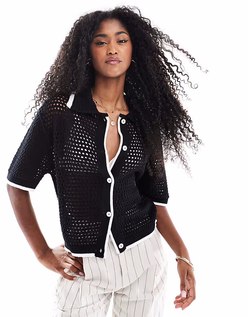 Brave Soul Свободная трикотажная блузка с воротником черного цвета
Brave Soul Свободная трикотажная блузка с воротником черного цвета