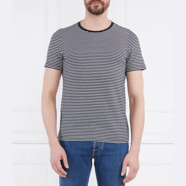 Футболка стандартного кроя в полоску Kyran Oscar Jacobson, синий 
Футболка стандартного кроя в полоску Kyran Oscar Jacobson, синий