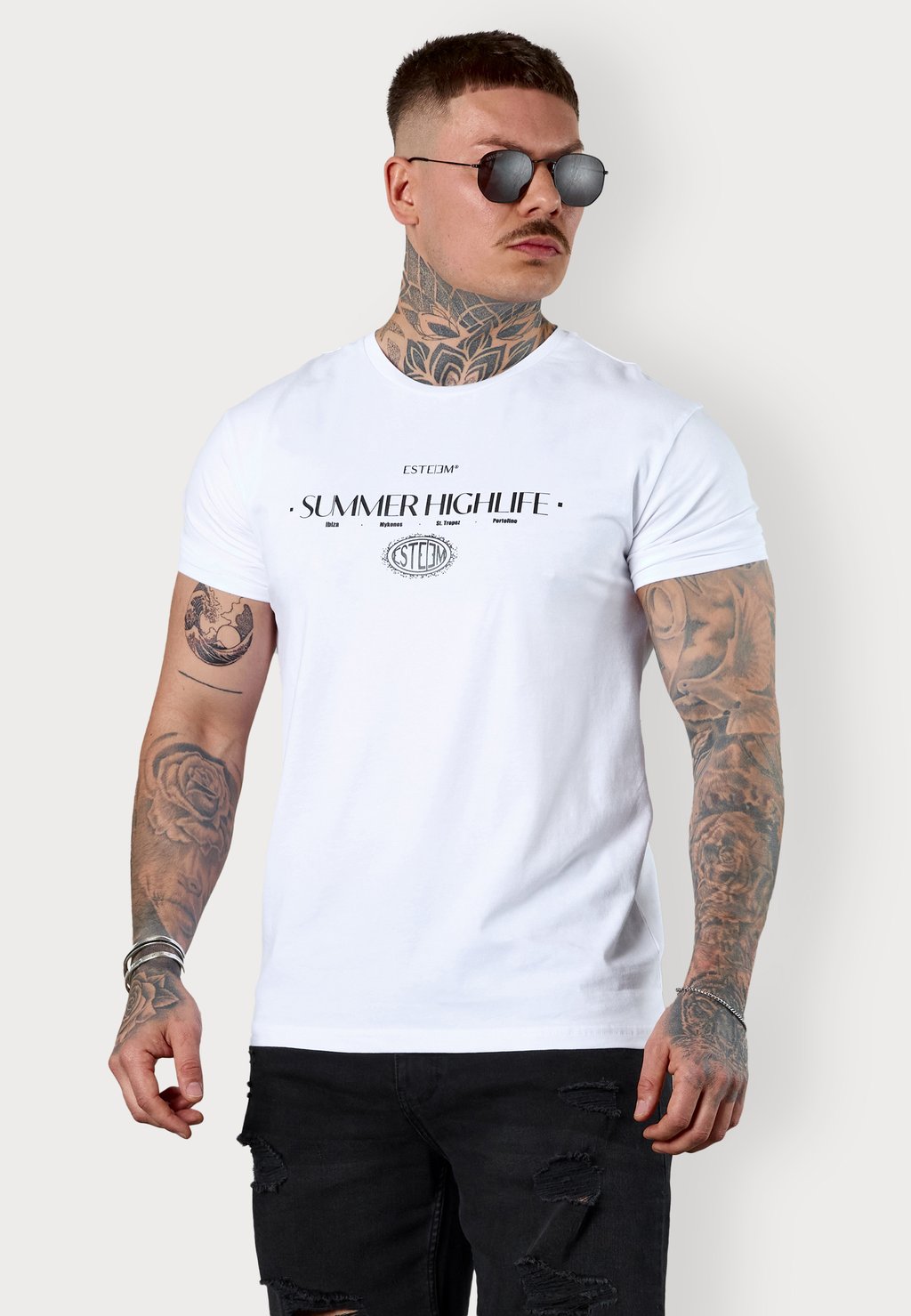 Футболка с принтом SUMMER HIGHLIFE ESTEEM, белый 
Футболка с принтом SUMMER HIGHLIFE ESTEEM, белый