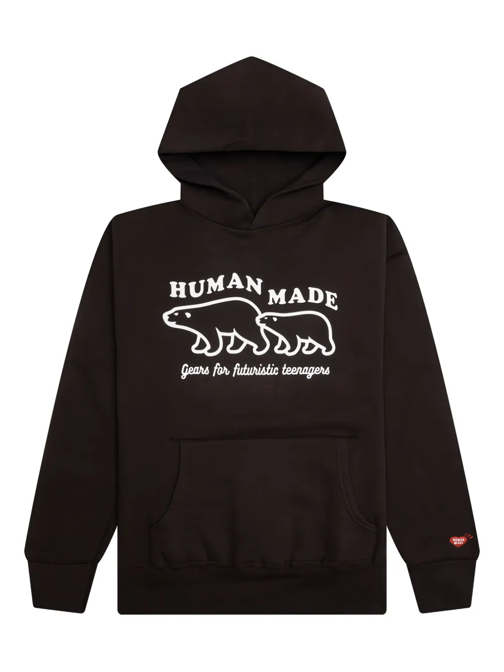 Толстовка с принтом белого медведя Human Made, черный 
Толстовка с принтом белого медведя Human Made, черный