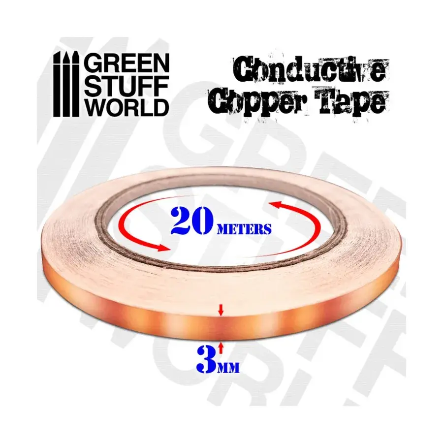 Проводящая медная лента, Accessories - Tape, Stencils, Adhesives, & Masking (Green Stuff World)
Проводящая медная лента, Accessories - Tape, Stencils, Adhesives, & Masking (Green Stuff World)