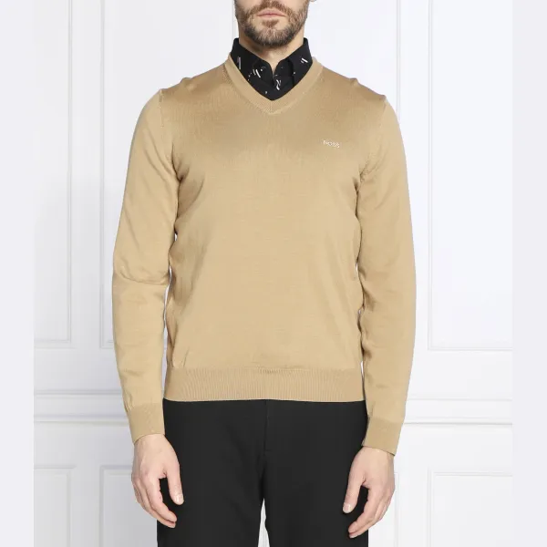 Шерстяной свитер прямого кроя Baram-l Boss, коричневый
Шерстяной свитер прямого кроя Baram-l Boss, коричневый