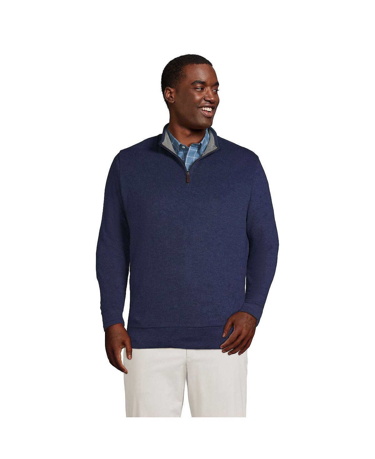 Мужской свитер с молнией на четверть в рубчик Big Bedford Lands' End
Мужской свитер с молнией на четверть в рубчик Big Bedford Lands' End