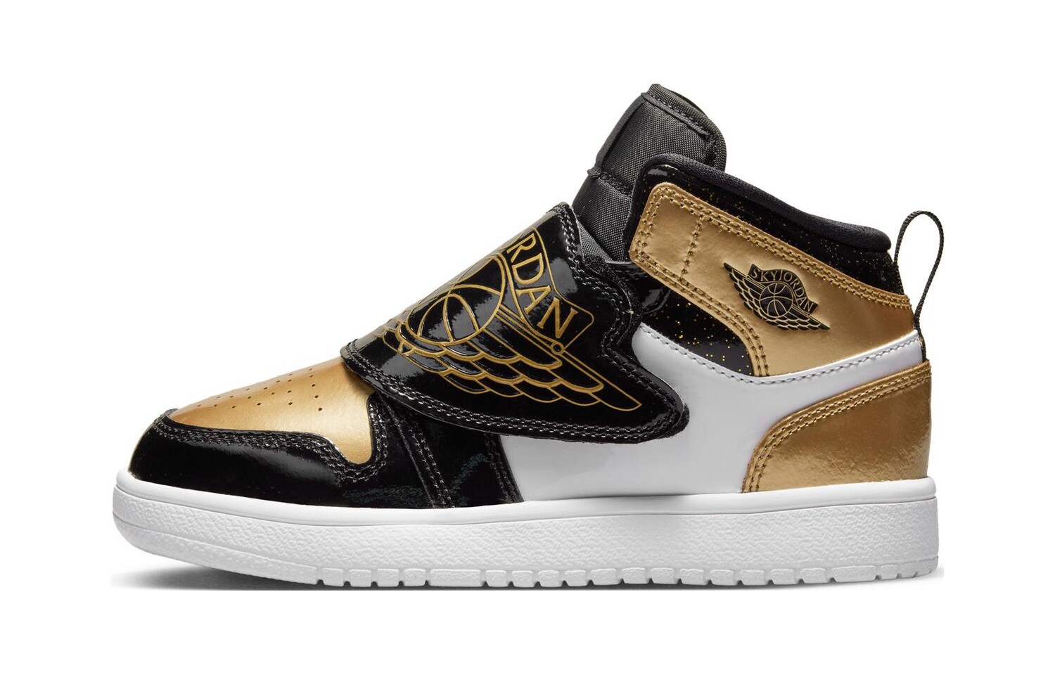 Кроссовки Jordan Sky Jordan 1 Mid Black Metallic Gold White PS
Кроссовки Jordan Sky Jordan 1 Mid Black Metallic Gold White PS