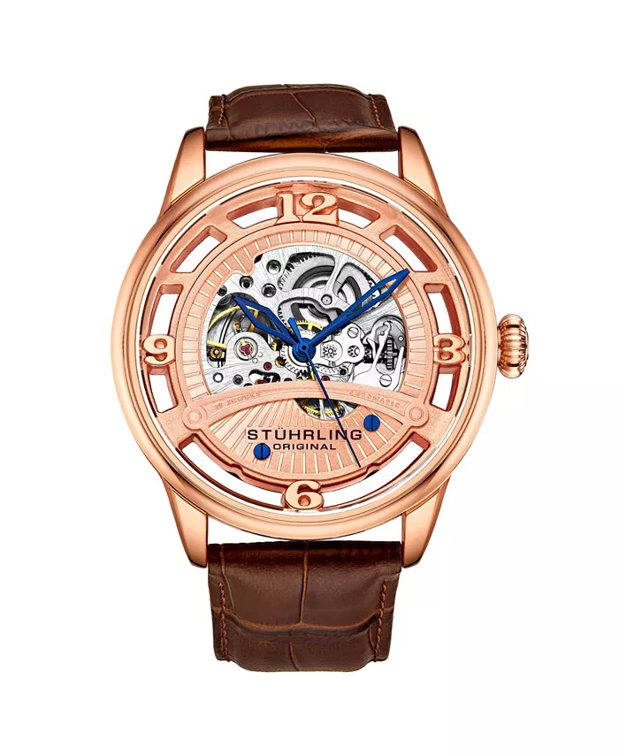 Мужские кожаные часы с коричневым ремешком 48 мм Stuhrling, коричневый
Мужские кожаные часы с коричневым ремешком 48 мм Stuhrling, коричневый