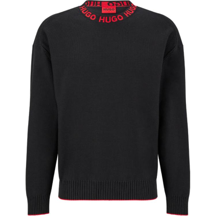 Свитер оверсайз с интарсией логотипа HUGO BOSS, черный
Свитер оверсайз с интарсией логотипа HUGO BOSS, черный