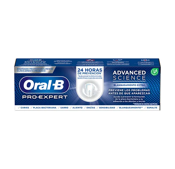 Экстра отбеливающая зубная паста Pro-Expert Advanced Science Oral B, 75 ml
Экстра отбеливающая зубная паста Pro-Expert Advanced Science Oral B, 75 ml