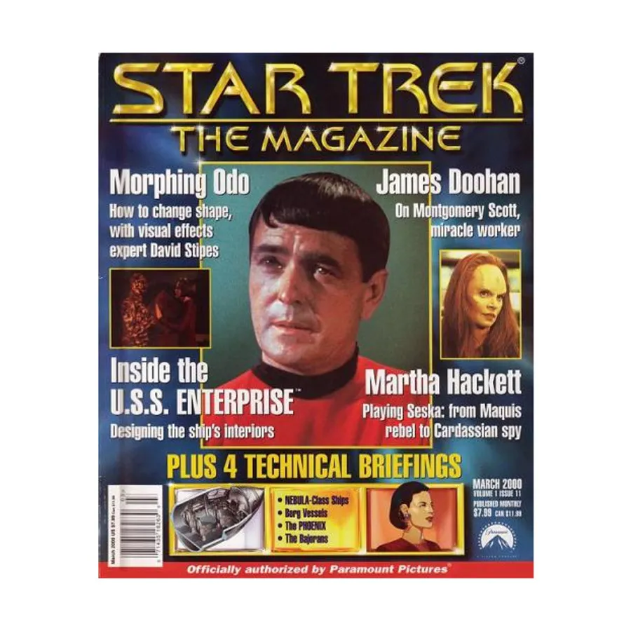 Журнал Vol. 1, #11 "James Doohan, Technical Briefings - Nebula Class Ships, Borg Vessels Bajorans", Star Trek - The Magazine
Журнал Vol. 1, #11 "James Doohan, Technical Briefings - Nebula Class Ships, Borg Vessels Bajorans", Star Trek - The Magazine