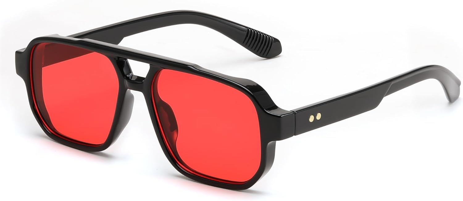 Солнцезащитные очки FEISEDY Retro Square Aviator для женщин и мужчин, винтажные прямоугольные очки 70-х годов с защитой от УФ-излучения UV400, артикул B9120, Black Frame/Red Lens
Солнцезащитные очки FEISEDY Retro Square Aviator для женщин и мужчин, винтажные прямоугольные очки 70-х годов с защитой от УФ-излучения UV400, артикул B9120, Black Frame/Red Lens