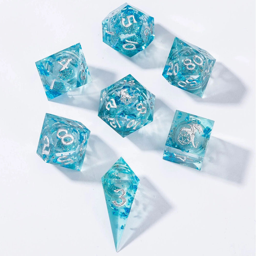 Аксессуары Hymgho Premium Gaming Sharp-Edge Polyhedral Dice Set: Liquid Core - Aqua (7)
Аксессуары Hymgho Premium Gaming Sharp-Edge Polyhedral Dice Set: Liquid Core - Aqua (7)