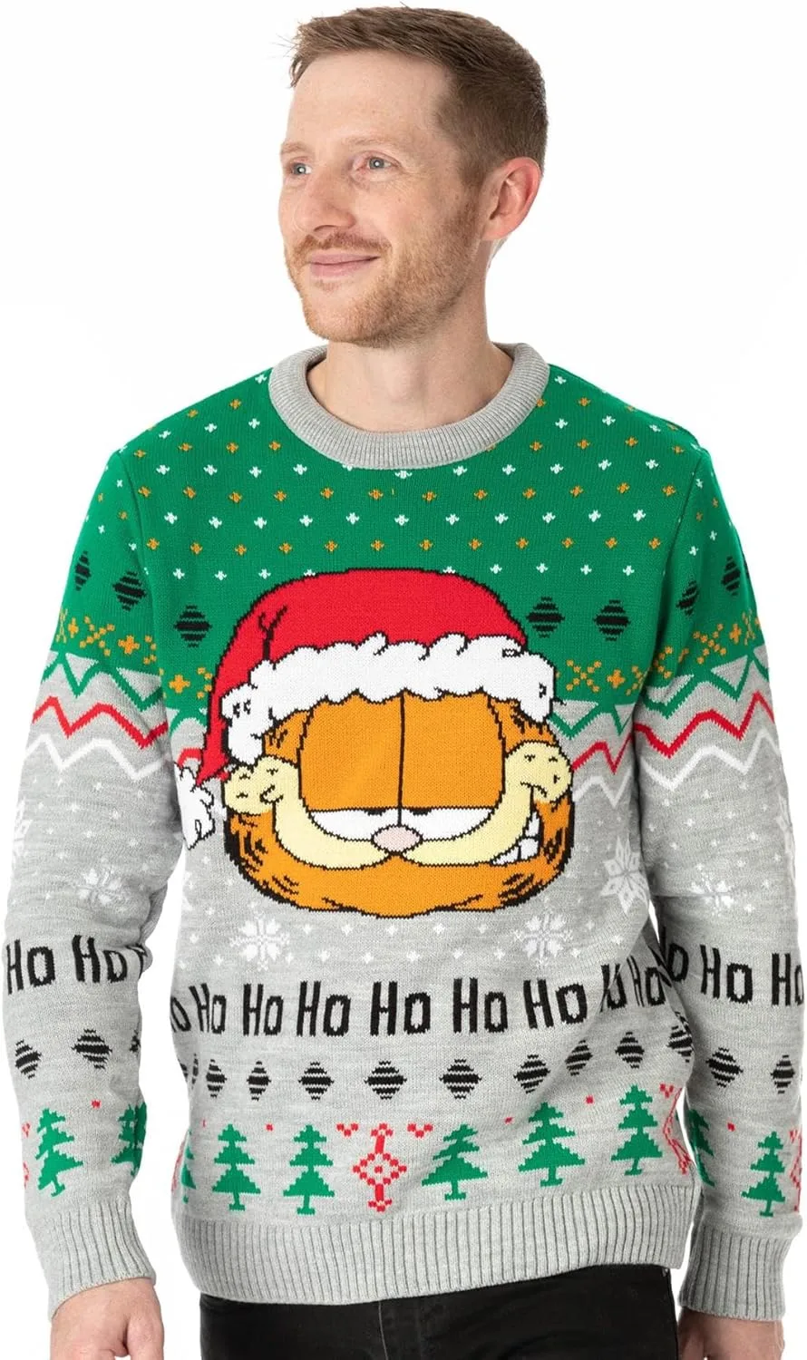 Свитер Garfield мужской вязаный с шапкой Санты серый
Свитер Garfield мужской вязаный с шапкой Санты серый