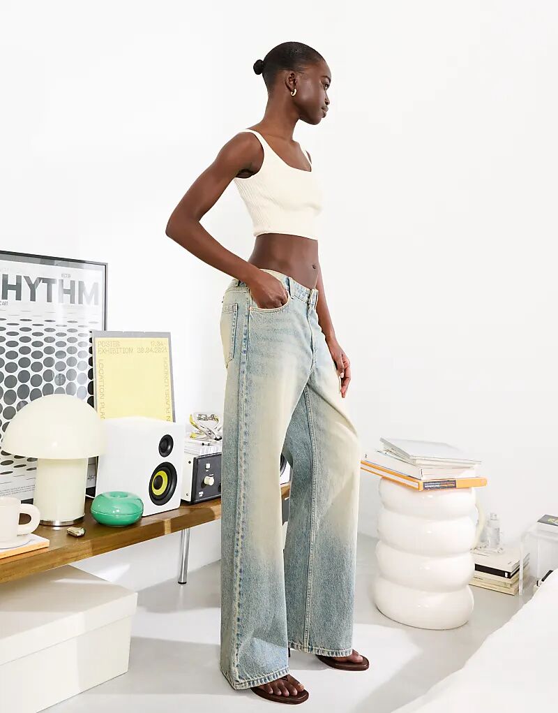 Мешковатые джинсы Bershka средне-синего цвета
Мешковатые джинсы Bershka средне-синего цвета