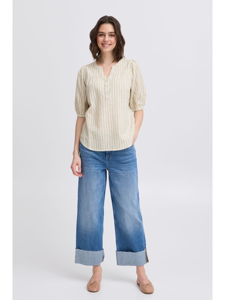 Блузка FXBONNIE с короткими рукавами, прямого кроя, в бежевую меланжевую полоску Fransa
Блузка FXBONNIE с короткими рукавами, прямого кроя, в бежевую меланжевую полоску Fransa